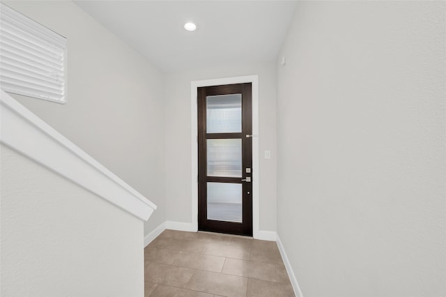 view of tiled entrance foyer