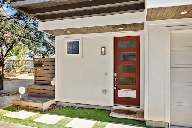 view of doorway to property