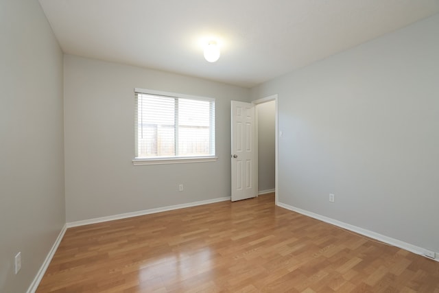 empty room featuring light hardwood / wood-style floors