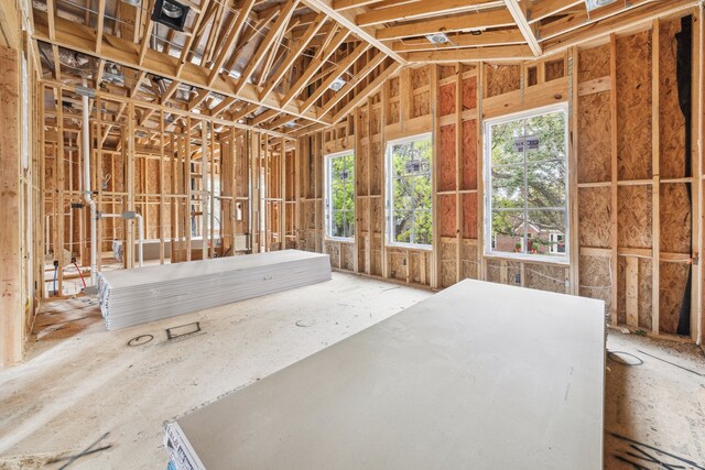 misc room featuring vaulted ceiling