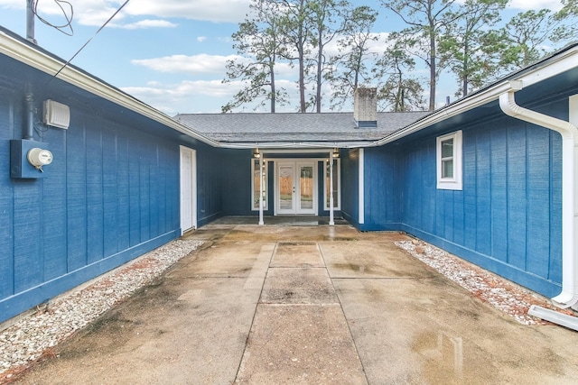 view of patio with french doors