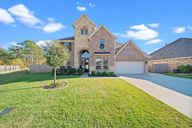 view of property featuring a front yard