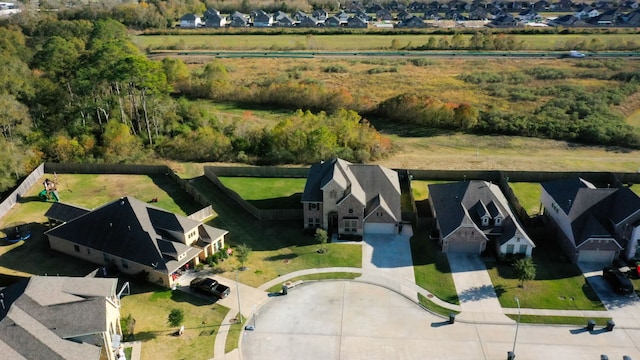 drone / aerial view with a residential view