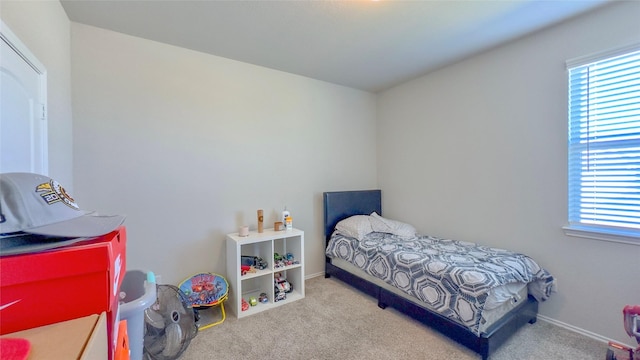 view of carpeted bedroom