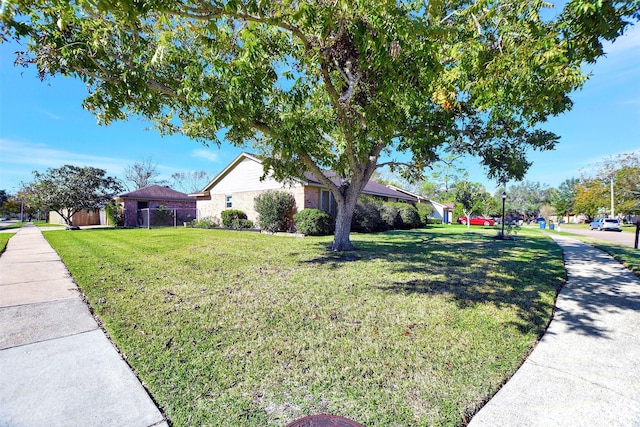 exterior space featuring a lawn