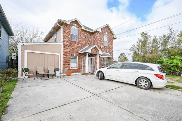 front of property featuring a garage