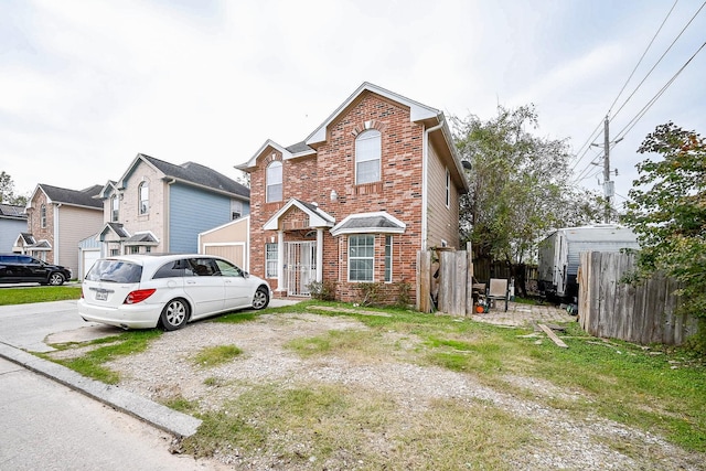 view of property with a garage