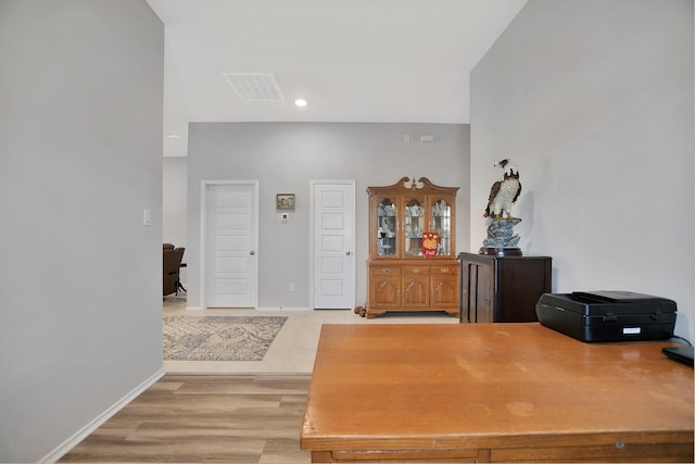 entryway with light wood-type flooring