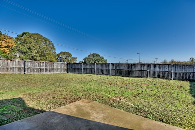 view of yard with a patio