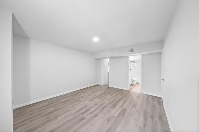 empty room featuring light wood-type flooring