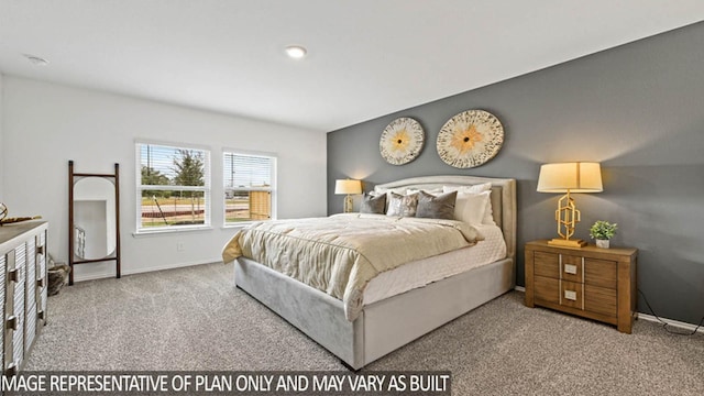 bedroom with carpet flooring