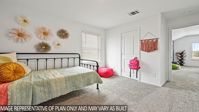 view of carpeted bedroom