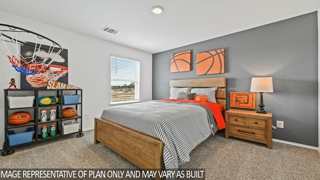 view of carpeted bedroom