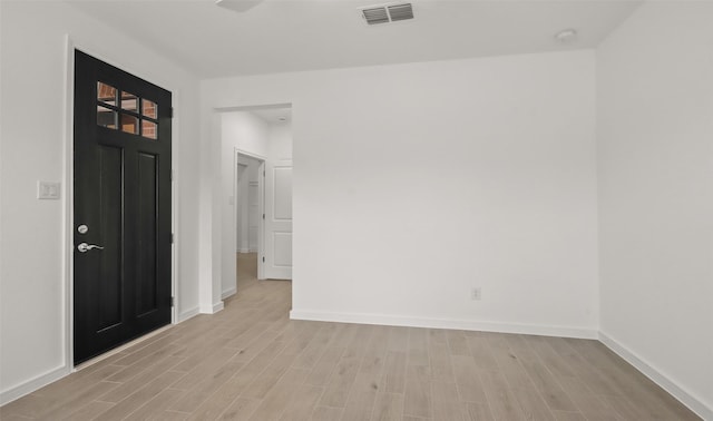 foyer entrance featuring light hardwood / wood-style floors