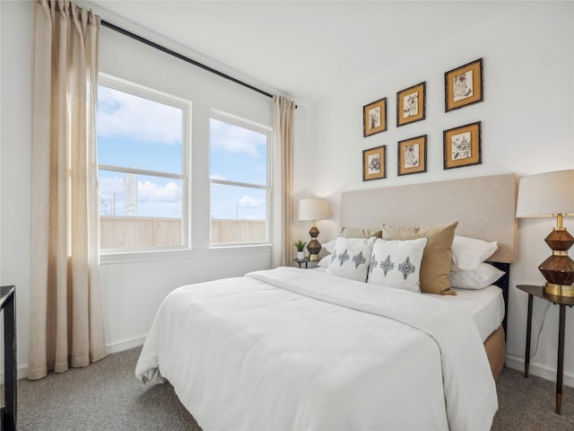 bedroom featuring carpet