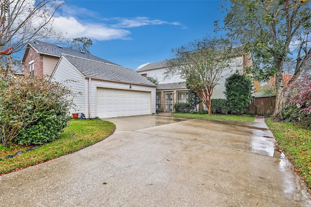 front of property featuring a garage