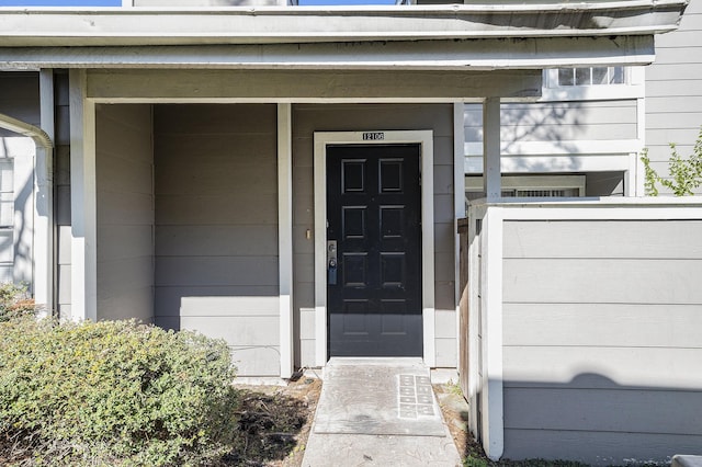 view of doorway to property