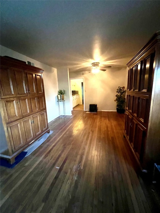 living room featuring dark hardwood / wood-style flooring