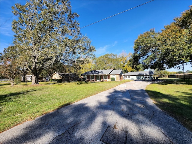 view of front of house with a front yard