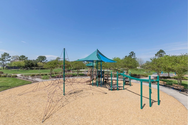 view of jungle gym