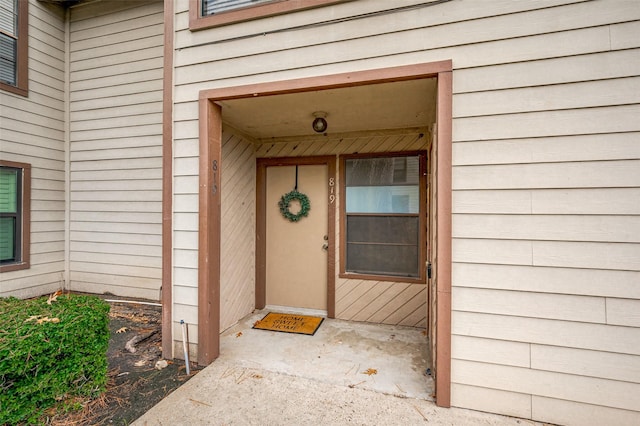 view of doorway to property