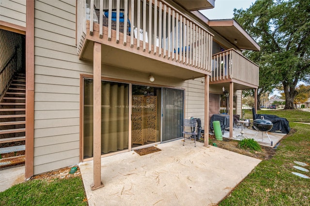 view of patio / terrace with a balcony