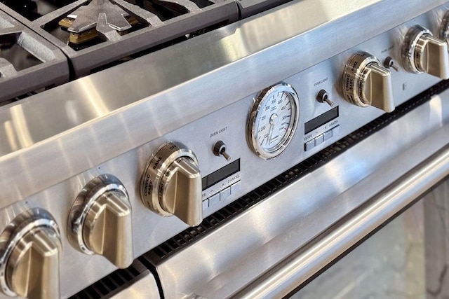 room details featuring stainless steel stove