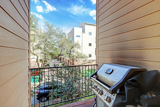 balcony featuring grilling area