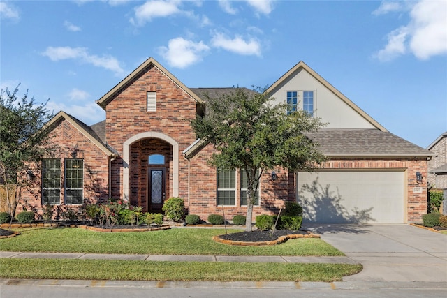 front facade featuring a front yard