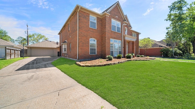 view of front of property with a front yard