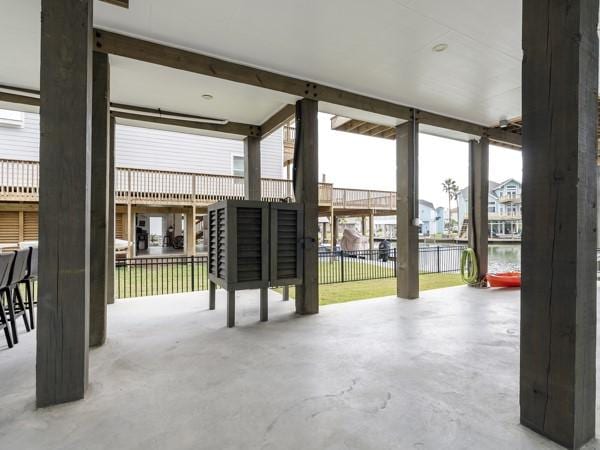 interior space featuring concrete floors