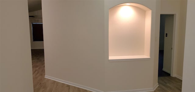 hallway featuring light hardwood / wood-style floors