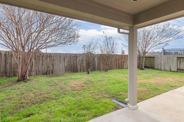 view of yard with a patio area