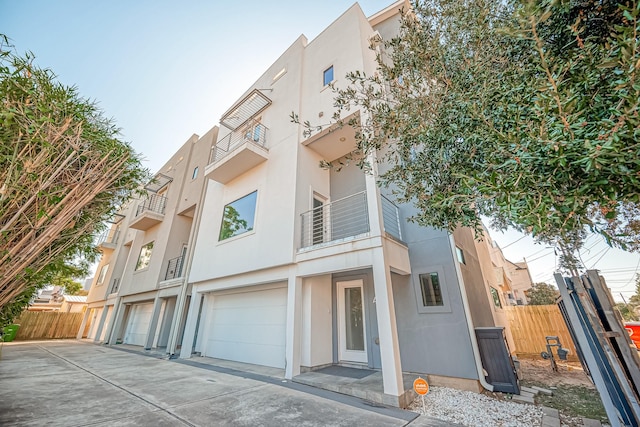 view of property with a garage