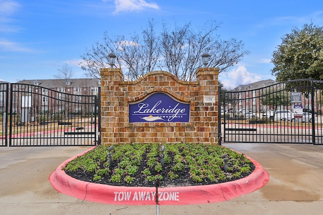 view of community sign