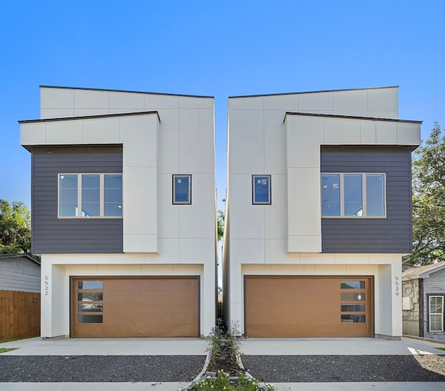 contemporary house with a garage