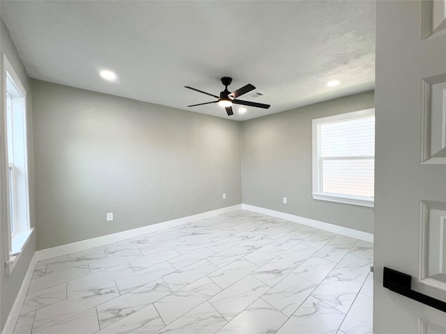 empty room with ceiling fan