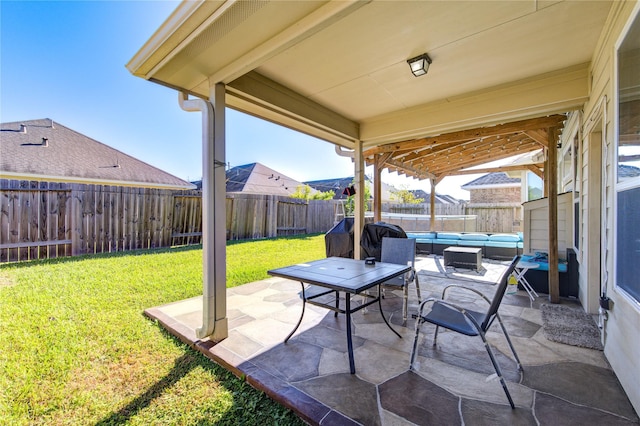 view of patio / terrace featuring outdoor lounge area