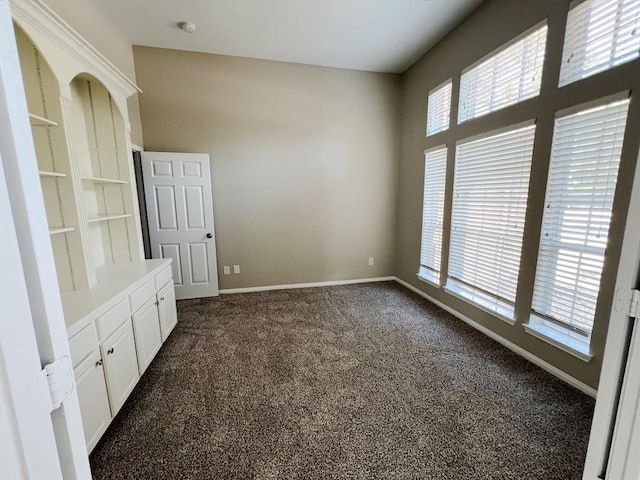 carpeted spare room featuring a wealth of natural light