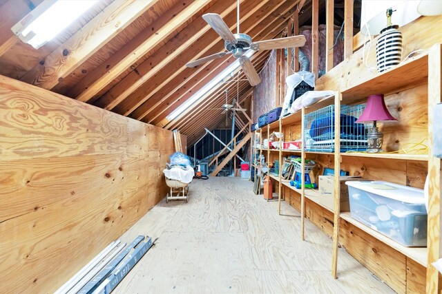 view of unfinished attic