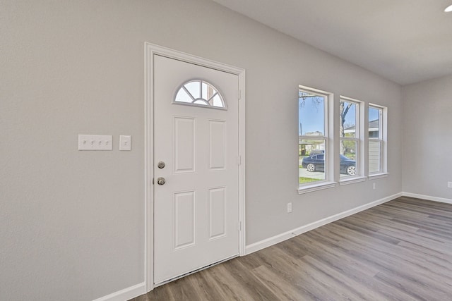 foyer featuring light hardwood / wood-style floors