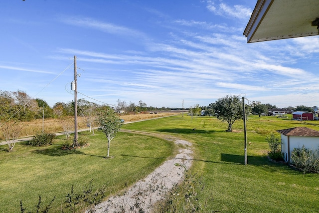 view of property's community featuring a lawn