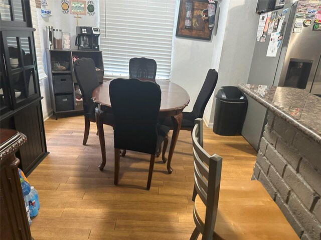 dining area featuring light hardwood / wood-style flooring