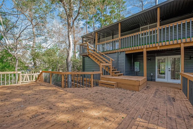 exterior space with french doors