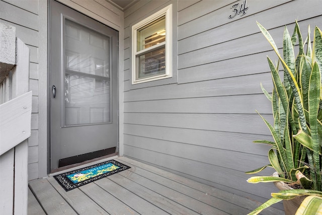 view of doorway to property