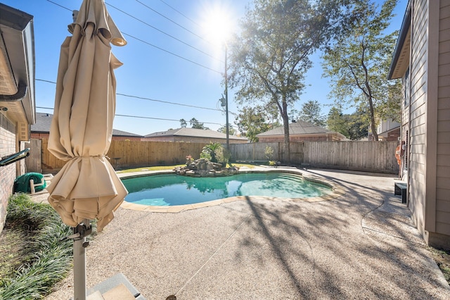 view of pool featuring a patio area