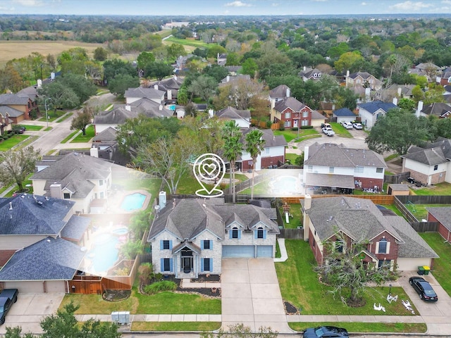 birds eye view of property