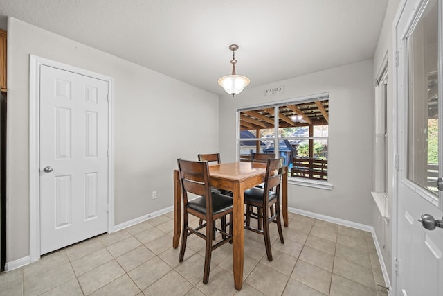 view of tiled dining room