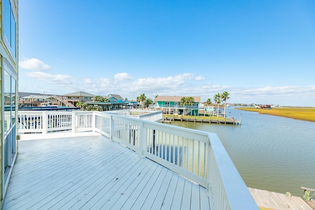 exterior space featuring a water view