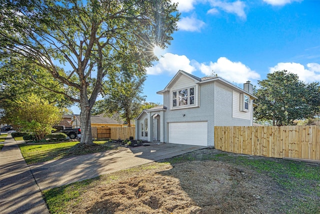 view of front of home featuring a garage